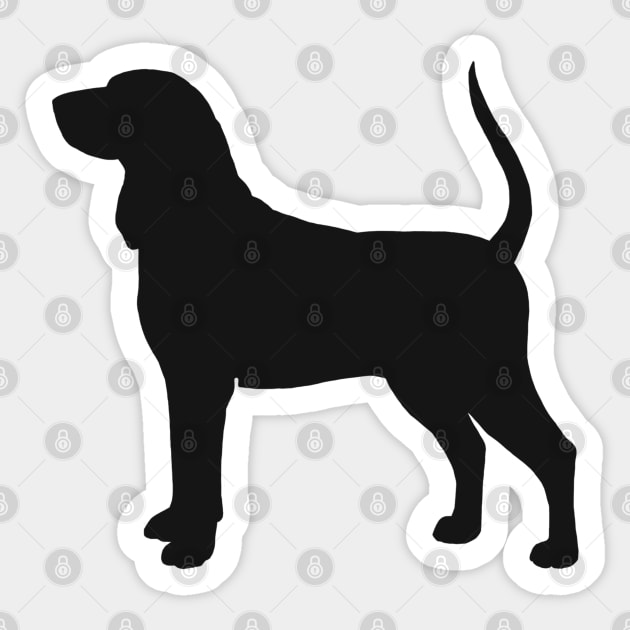 Coonhound Silhouette Sticker by Coffee Squirrel